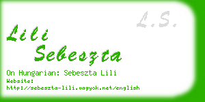 lili sebeszta business card